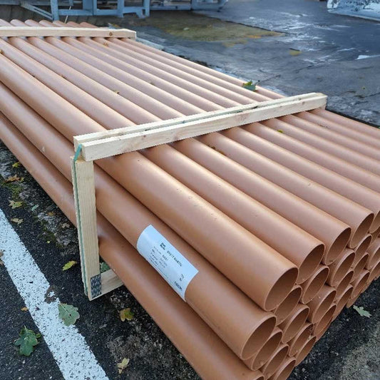 110mm x 3m Plain Ended uPVC Underground Drainage Pipe - chester UK