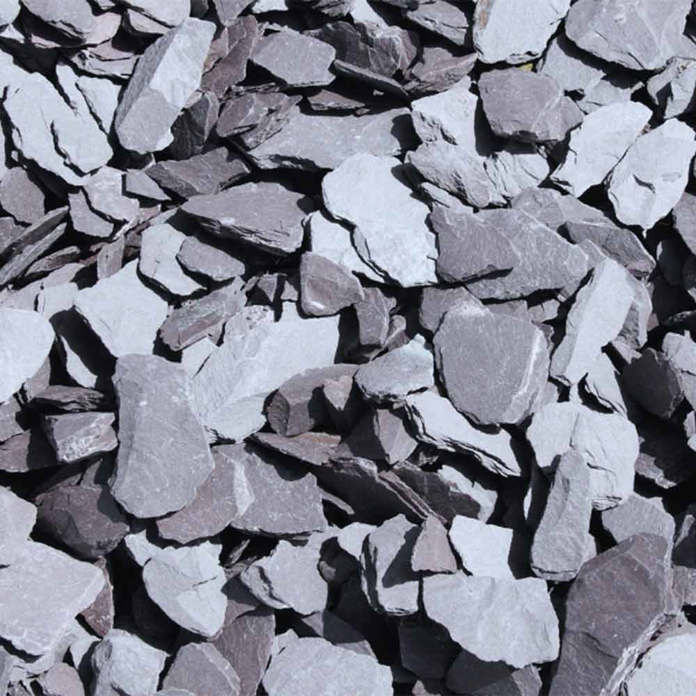 Plum Slate Chippings - 20mm Welsh Crushed Blue Slate Aggregate | CH1 UK