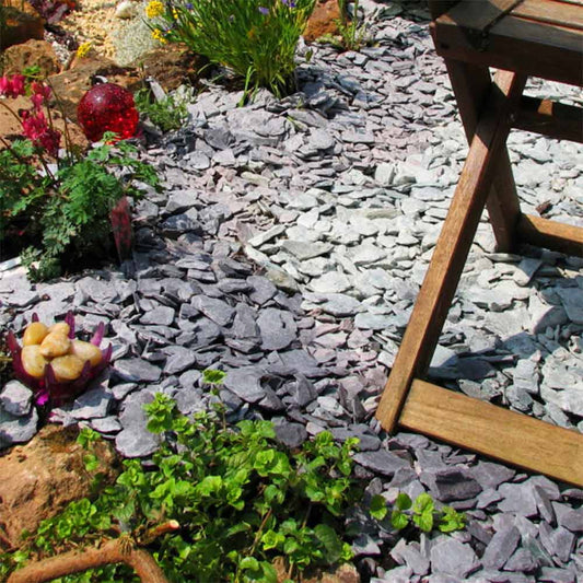 Plum Slate Chippings - 40mm Welsh Crushed Blue Slate Aggregate | CH1 