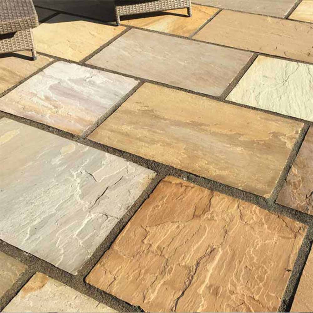 Camel Sandstone Paving Slabs Mixed Pack| Buff Blend | CH1tl UK