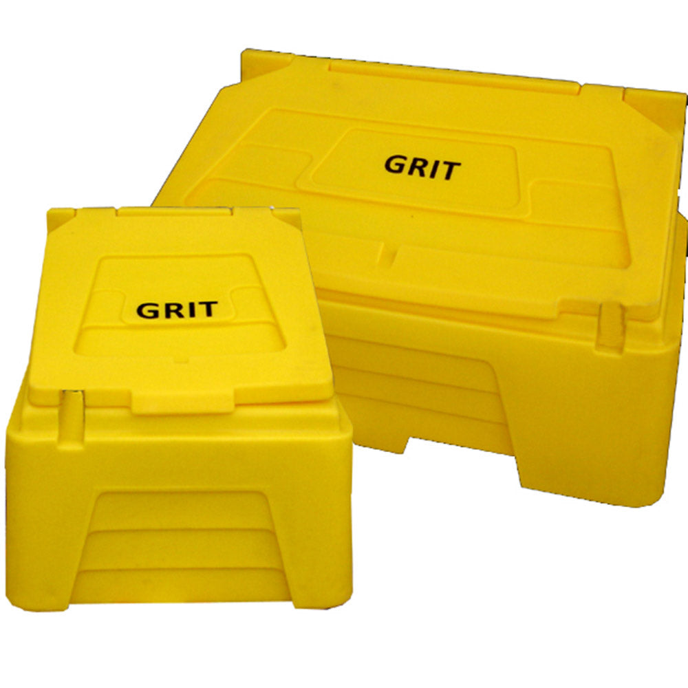 Grit Bins - Rock Salt Storage Boxes - Yellow Plastic Containers