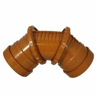 110MM ADJUSTABLE DOUBLE SOCKET BEND 0-90DEG FOR UPVC UNDERGROUND DRAINAGE PIPE