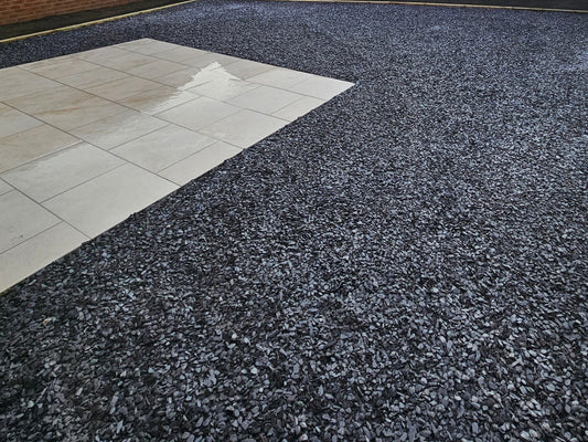 Plum Slate Chippings - 20mm Welsh Crushed Blue Slate Aggregate